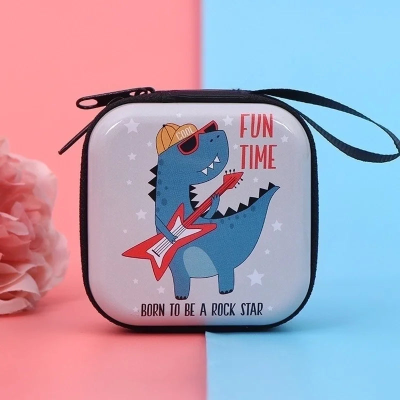 Unisex Animal Cartoon Tinplate Zipper Wallets