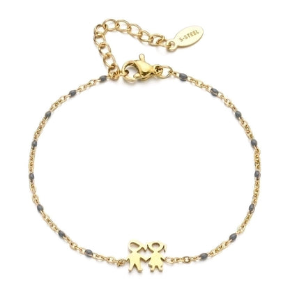 Commute Cartoon Character Stainless Steel Plating Gold Plated Bracelets