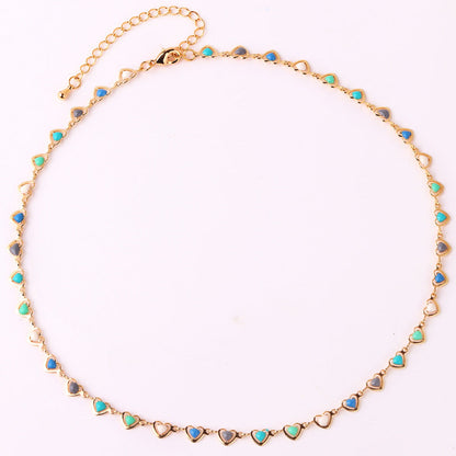 Women Heart Heart Copper Electroplating Necklaces