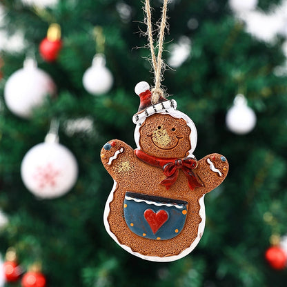Christmas Cute Gingerbread Resin Party Festival Hanging Ornaments