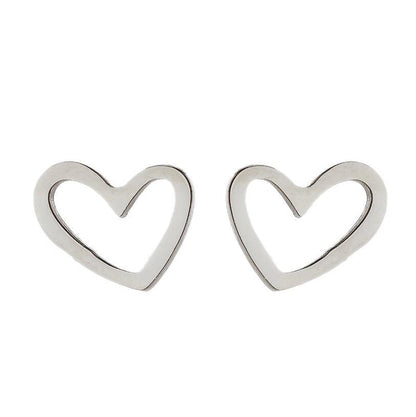 1 Pair Fashion Heart Shape 304 Stainless Steel 18K Gold Plated Ear Studs