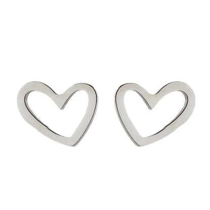 1 Pair Fashion Heart Shape 304 Stainless Steel 18K Gold Plated Ear Studs