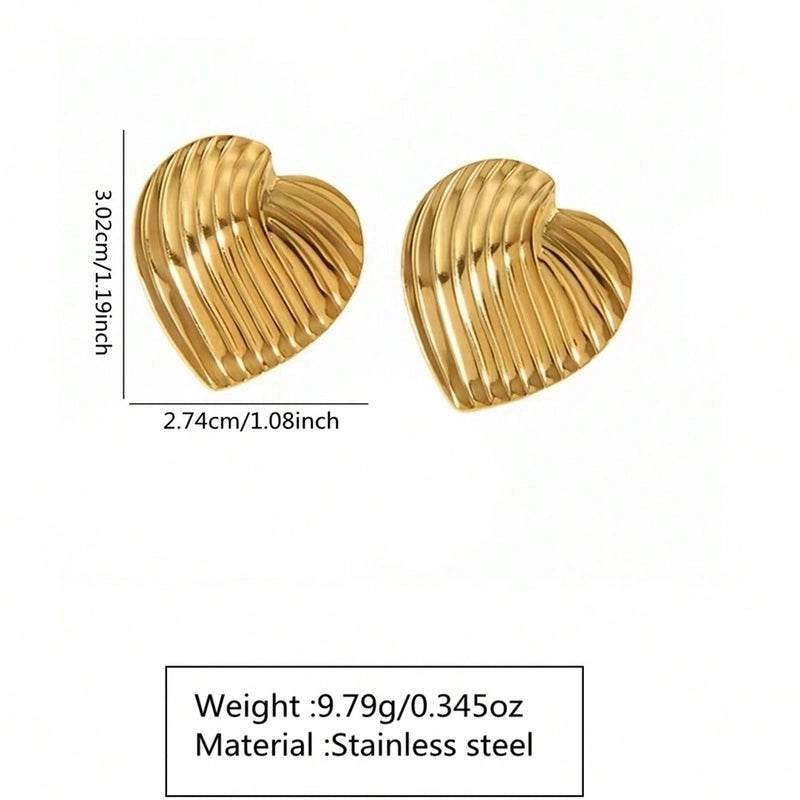 1 Pair Minimalist Triangle Plating 304 Stainless Steel Imitation Gold Stainless Steel Earrings