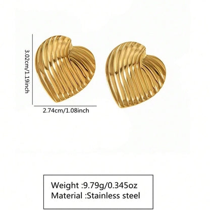 1 Pair Minimalist Triangle Plating 304 Stainless Steel Imitation Gold Stainless Steel Earrings