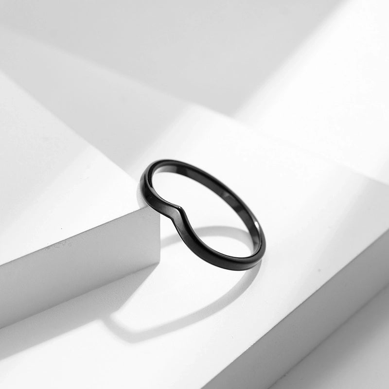 304 Stainless Steel Basic Minimalist Classic Style Peach Rings