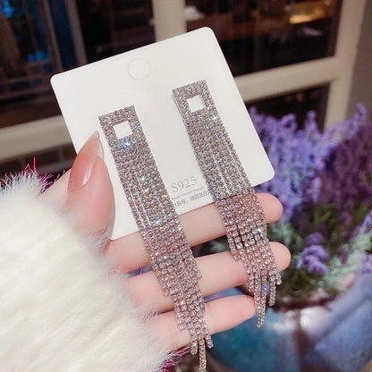 Fashion Heart Shape Copper Pearl Inlay Artificial Gemstones Drop Earrings 1 Pair