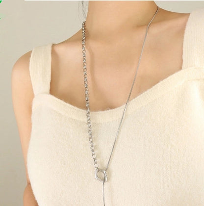 Minimalist Geometric 304 Stainless Steel 18K Gold Plated Pendant Necklace