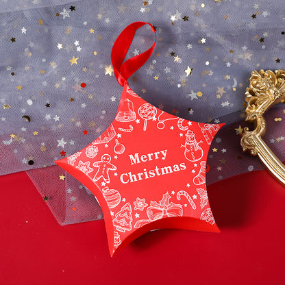 10 Pieces Christmas Candy Packaging Box Christmas Gift Box Pentagonal Gift Packaging Box
