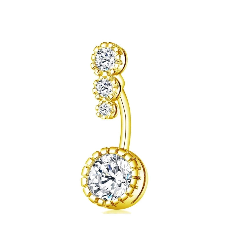 1 Piece 1 Set Belly Rings Minimalist Classic Style Geometric 304 Stainless Steel Copper Plating