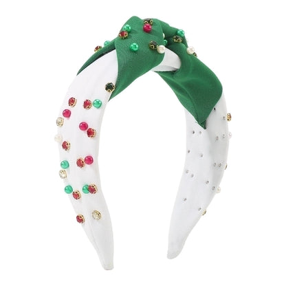 Christmas Modern Style Minimalist Classic Style Women's Geometric Imitation Pearl Rhinestone Hair Band