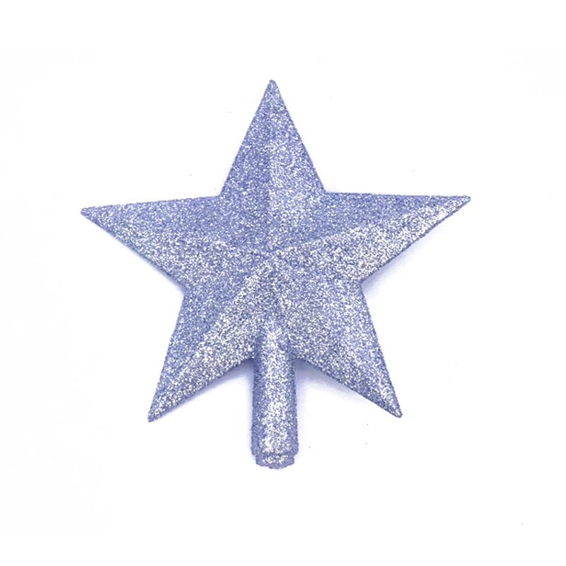 Christmas Tree Top Star 12/15/20/25/30cm Three-dimensional Blow Molded Five-pointed Star Multi-specification Christmas Tree Gold Powder Five Stars