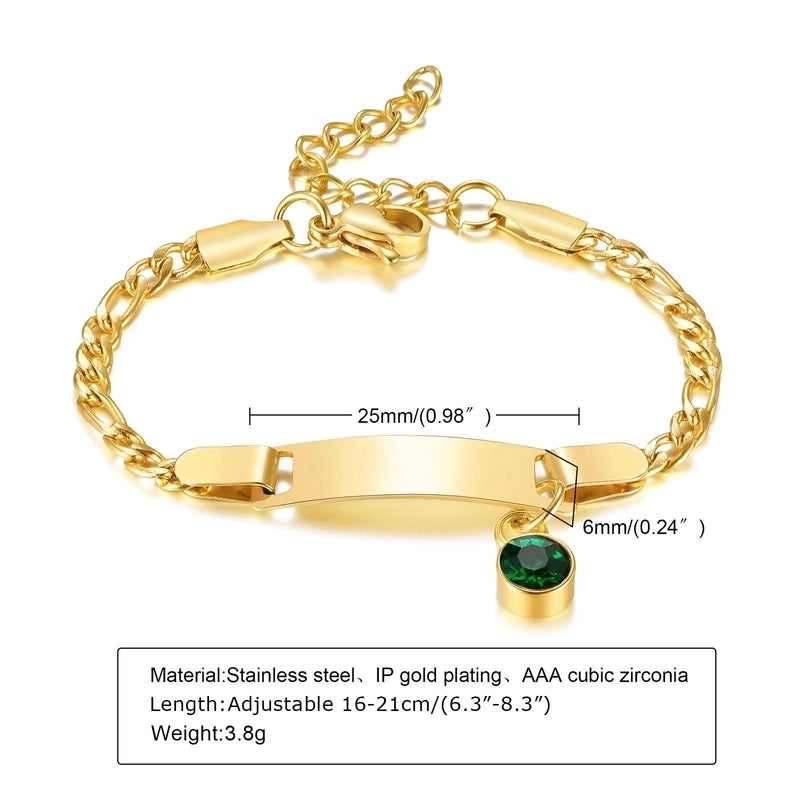 Casual Round Stainless Steel Gold Plated Zircon Bracelets In Bulk