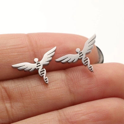 1 Pair Casual Cute Animal Plating Hollow Out 304 Stainless Steel 18K Gold Plated Ear Studs