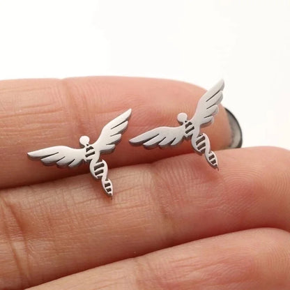 1 Pair Casual Cute Animal Plating Hollow Out 304 Stainless Steel 18K Gold Plated Ear Studs