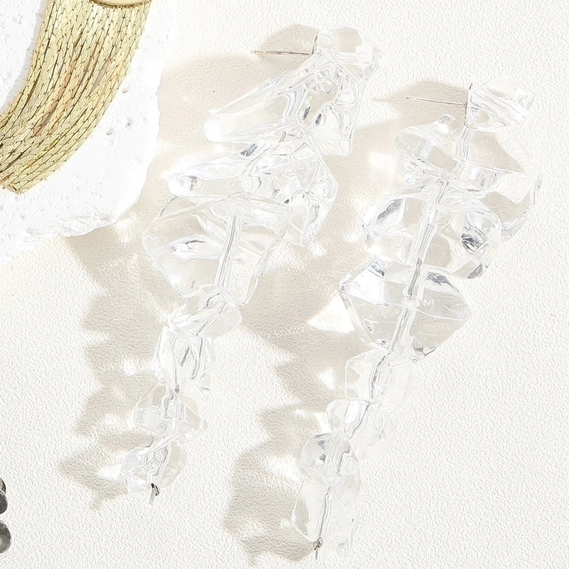 1 Pair Elegant Tassel Sequins Plating Inlay Brass Zircon 14k Gold Plated White Gold Plated Drop Earrings