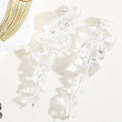 1 Pair Elegant Tassel Sequins Plating Inlay Brass Zircon 14k Gold Plated White Gold Plated Drop Earrings