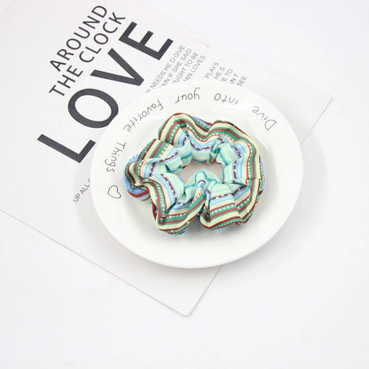 Christmas Cute Women's Color Block Rib-Knit Hair Tie