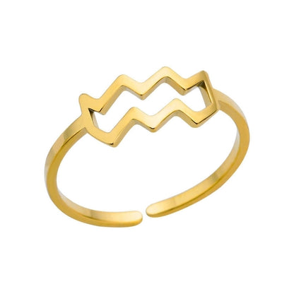 Basic Minimalist Constellation 304 Stainless Steel Plating Open Rings