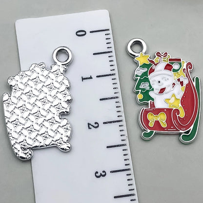 1 Piece 20 PCS/Package 17x14mm 23x18mm 23x23mm Alloy Christmas Tree Santa Claus Gingerbread Pendant Jewelry Accessories