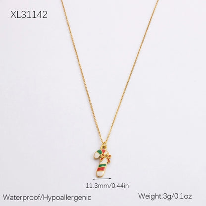 Cute Modern Style Christmas Tree Bow Knot Snowflake 304 Stainless Steel Plating Bracelets Earrings Necklace