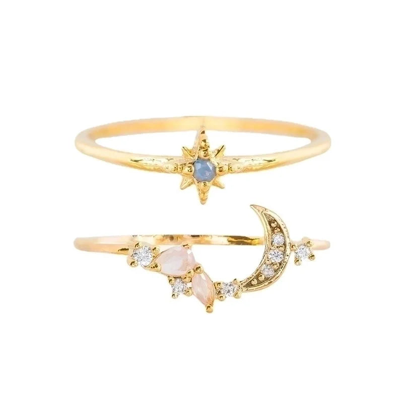 Brass Star Zircon Copper Rings