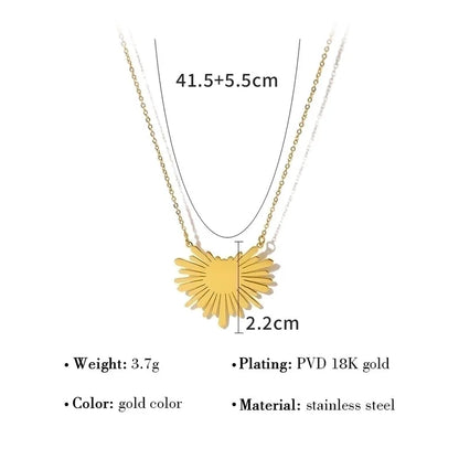 IG Style Modern Style Geometric 304 Stainless Steel 18K Gold Plated Plating Pendant Necklace