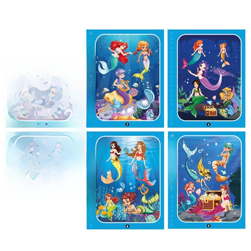 Children's Magic Water Painting Book Repeated Graffiti Educational Painting Book Scene Early Education Cognitive Matching Quiet Book