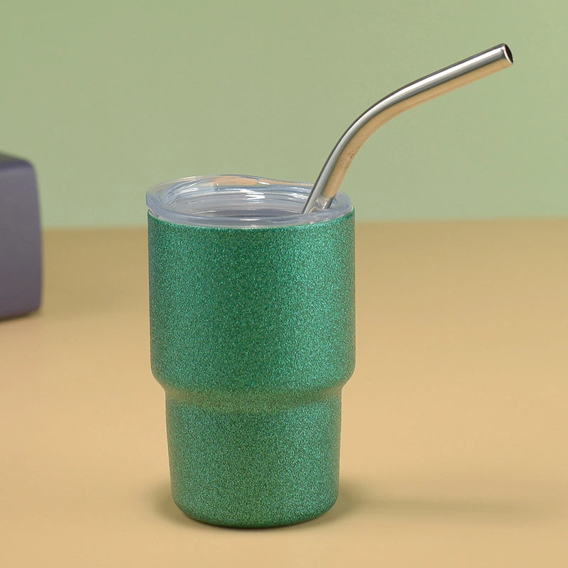 3oz Mini 304 Cold Change Small Wine Glass Single Double-layer Suction Tube Cup Sublimation Stainless Steel Cup A Generation Of Hair