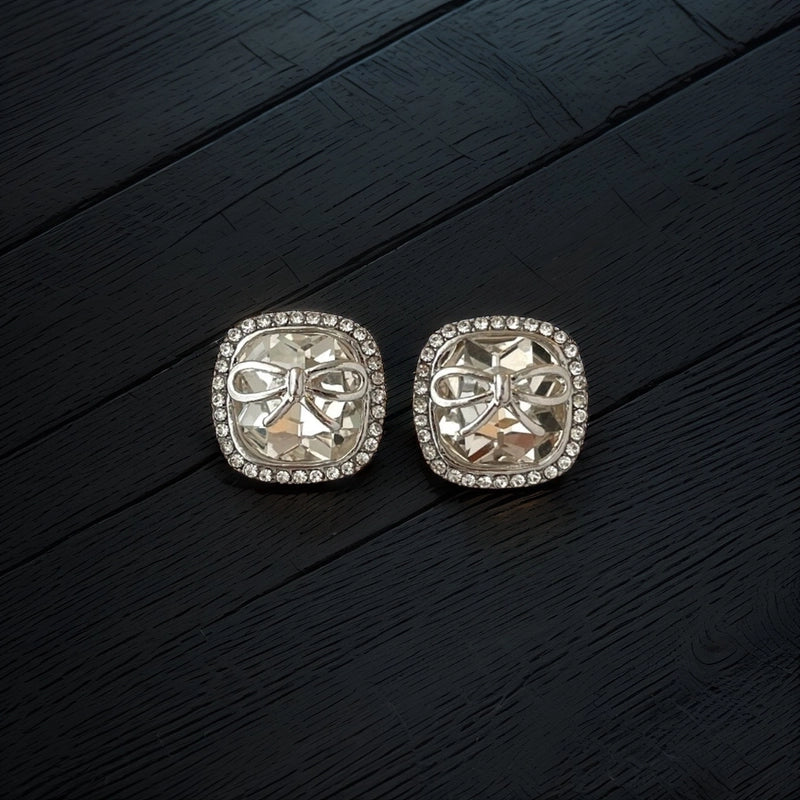 1 Pair IG Style Minimalist Heart Shape Flower Bow Knot Inlay Alloy Artificial Pearls Rhinestones Drop Earrings Earrings Ear Studs