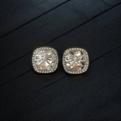 1 Pair IG Style Minimalist Heart Shape Flower Bow Knot Inlay Alloy Artificial Pearls Rhinestones Drop Earrings Earrings Ear Studs