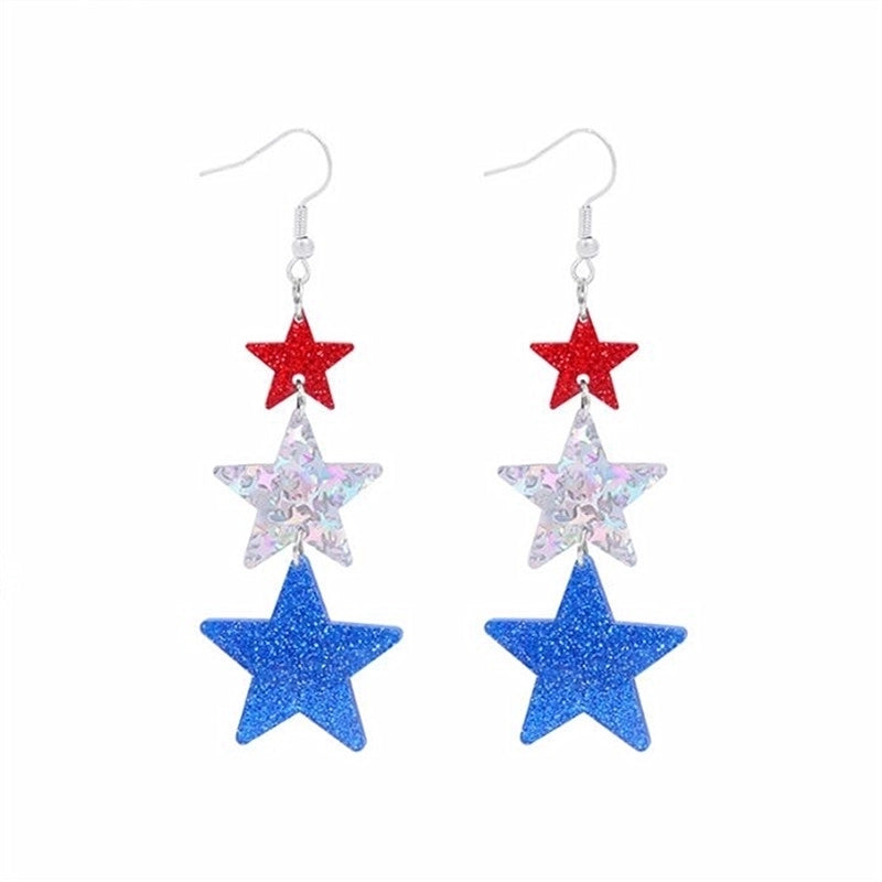 1 Pair Retro Color Block Plating Arylic Iron Aluminum Silver Plated Drop Earrings