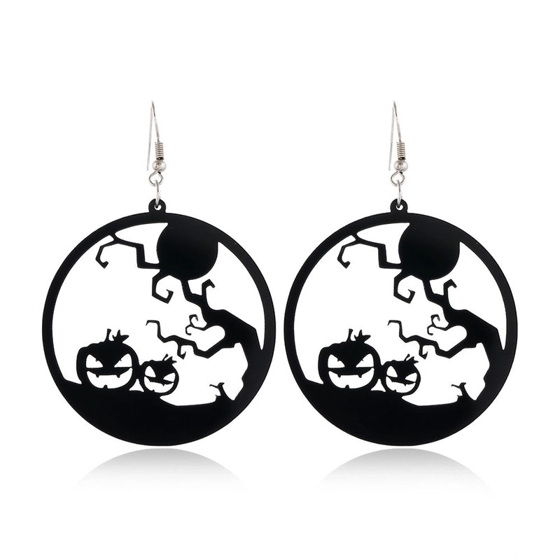 6 Pieces Gothic Cat Spider Alloy Women'S Drop Earrings 1 Pair