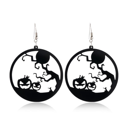 6 Pieces Gothic Cat Spider Alloy Women'S Drop Earrings 1 Pair