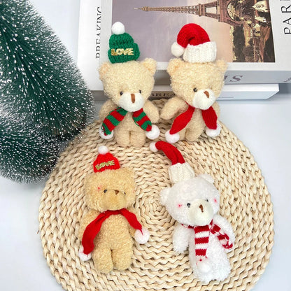 2 Pieces Christmas Hot-selling Decoration Mini Christmas Hat Knitted Hat Trendy Toy Plush Doll Accessories