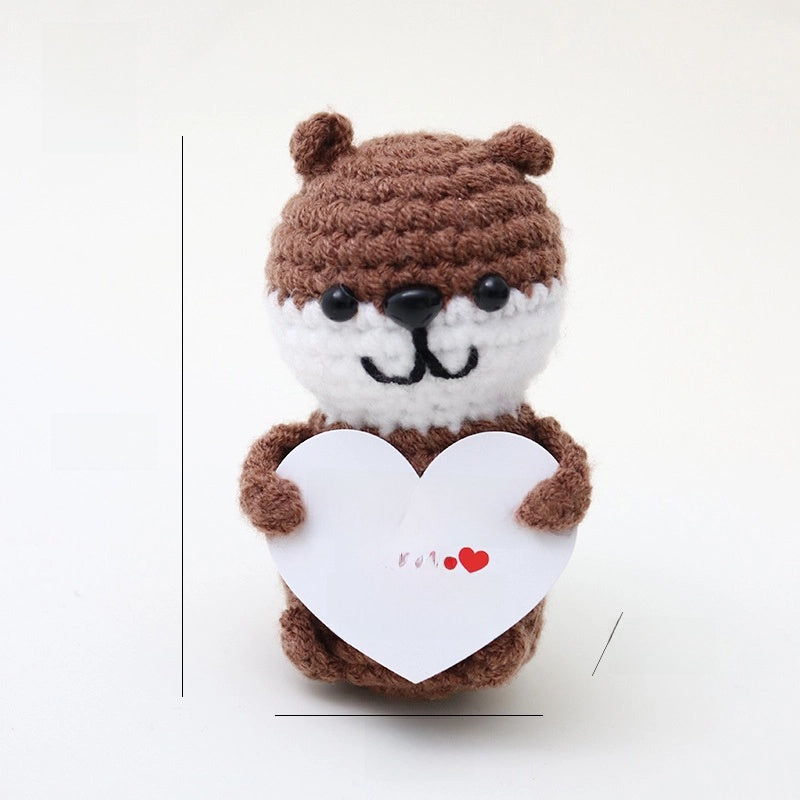 Cute Fruit Heart Shape Flower Yarn Daily Decorations Table Decoration