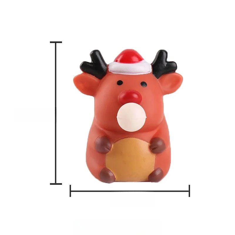 Squishy Toy Christmas Animal Santa Claus Snowman PVC TPR Toys