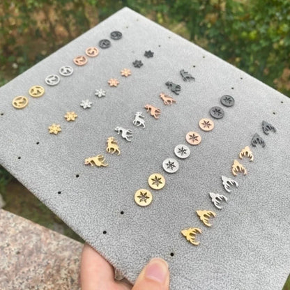 1 Pair Fashion Christmas Tree Plating 304 Stainless Steel 18K Gold Plated Ear Studs