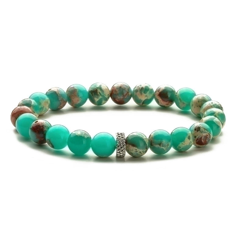 Casual Retro Round Beaded Tiger Eye Bracelets