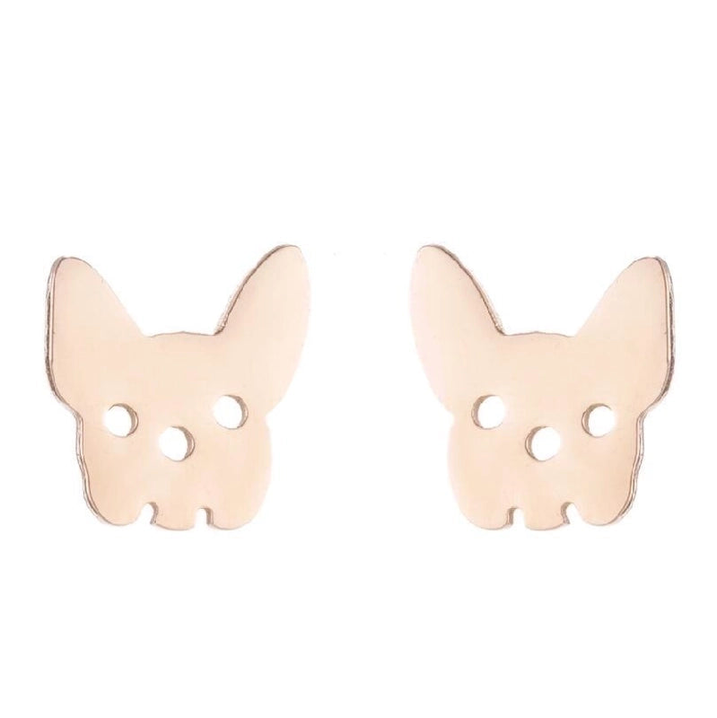 1 Pair Minimalist Animal 304 Stainless Steel 18K Gold Plated Ear Studs