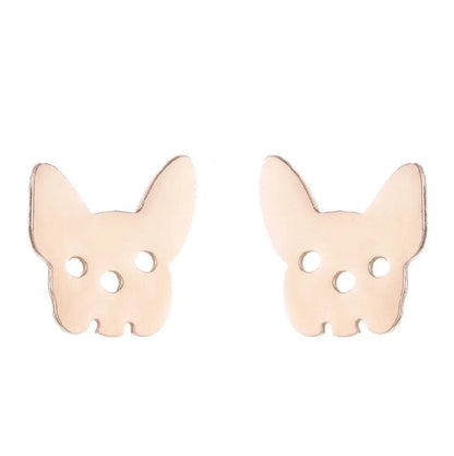 1 Pair Minimalist Animal 304 Stainless Steel 18K Gold Plated Ear Studs