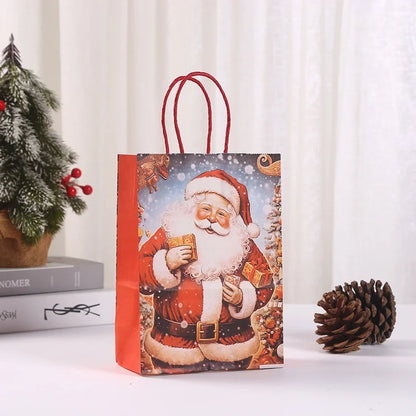 Christmas Cute Santa Claus Christmas Party Gift Wrapping Supplies Gift Bags