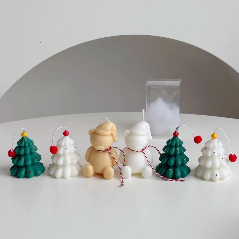 Christmas Cute Minimalist Bear Soy Wax Candle