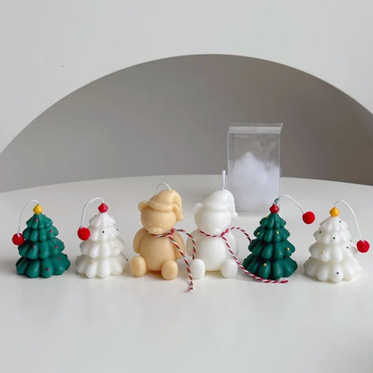 Christmas Cute Minimalist Bear Soy Wax Candle