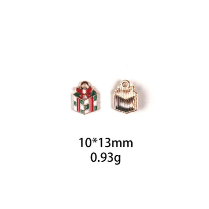 10 PCS/Package Zinc Alloy Christmas Tree Santa Claus Christmas Socks Pendant Jewelry Accessories