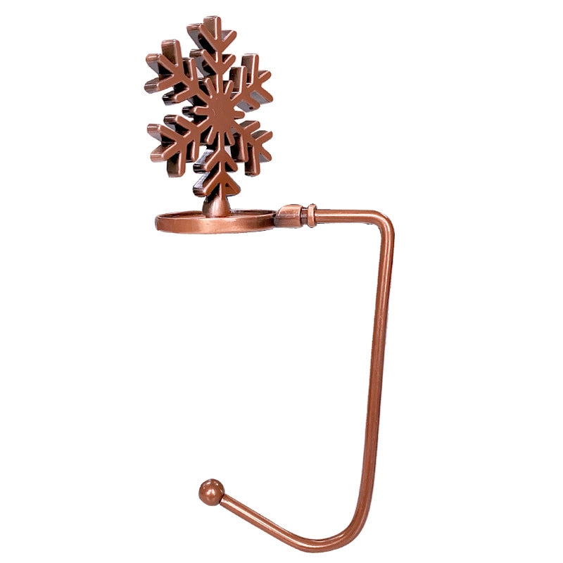 Christmas Fireplace Hook Metal Bag Hook Snowflake Christmas Stocking Hook In Stock