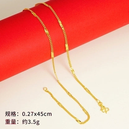 Minimalist Geometric Copper Gold Plated Necklace