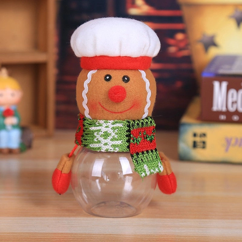 Christmas Candy Box Plastic Transparent Gift Box For The Elderly Snowman Elk Christmas Supplies Decoration Small Gifts For Children