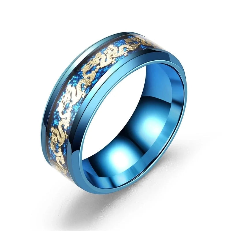 Titanium&stainless Steel Fashion Animal Ring (steel Color Jinlong-6) Nhtp0007-steel-color-jinlong-6