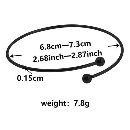 IG Style Minimalist Solid Color 304 Stainless Steel 18K Gold Plated Bangle In Bulk