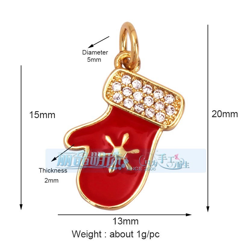 1 Piece Copper Geometric Heart Shape Snowflake Pendant Jewelry Accessories